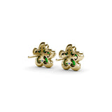 Magnolia Emerald and Diamond Earrings