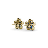 Magnolia Sapphire and Diamond Earrings