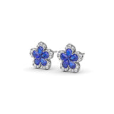 Magnolia Sapphire and Diamond Earrings