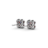 Magnolia Milgrain Ruby Earrings