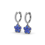 Magnolia Sapphire Huggie Hoops