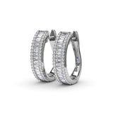 Baguette Diamond Hoops