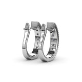 Bar-Set Baguette Diamond Hoops