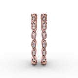 Flawless Filigree Diamond Hoops 