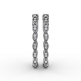 Flawless Filigree Diamond Hoops 