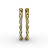 Flawless Filigree Diamond Hoops 