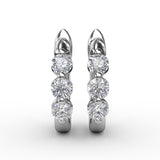 Empire Diamond Hoop Earrings 