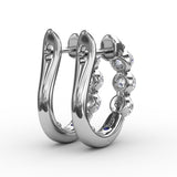 Empire Diamond Hoop Earrings 