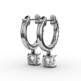 Single Diamond Drop Earrings