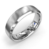 Sandblast Finish Bevel Edge Men's Band