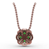 Love in Bloom Emerald and Diamond Pendant 