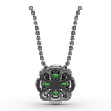 Love in Bloom Emerald and Diamond Pendant 