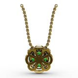 Love in Bloom Emerald and Diamond Pendant 