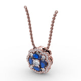 Love in Bloom Sapphire and Diamond Pendant 