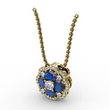 Love in Bloom Sapphire and Diamond Pendant 