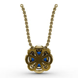 Love in Bloom Sapphire and Diamond Pendant 