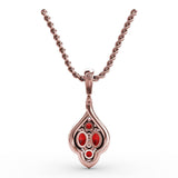 Precious Ruby and Diamond Pendant 