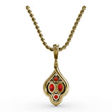 Precious Ruby and Diamond Pendant 