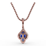 Precious Sapphire and Diamond Pendant 