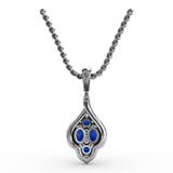 Precious Sapphire and Diamond Pendant 
