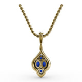 Precious Sapphire and Diamond Pendant 