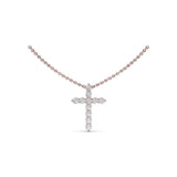 Diamond Prong Cross Necklace