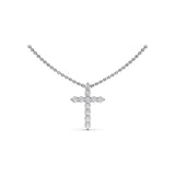Diamond Prong Cross Necklace