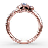 Feel The Elegance Sapphire and Diamond Ring 