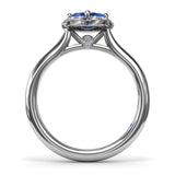 Floral Sapphire and Diamond Ring