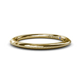 Knife-Edge Gold Wedding Band
