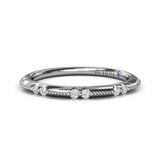 Raindrop Diamond Wedding Band