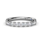 Round and Tapered Baguette Diamond Wedding Band
