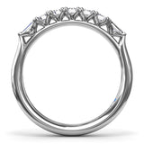 Round and Tapered Baguette Diamond Wedding Band