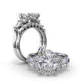 Round and Tapered Baguette Diamond Wedding Band