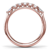 Round and Tapered Baguette Diamond Wedding Band