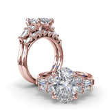 Round and Tapered Baguette Diamond Wedding Band