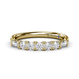 Round and Tapered Baguette Diamond Wedding Band