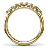 Round and Tapered Baguette Diamond Wedding Band