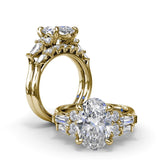 Round and Tapered Baguette Diamond Wedding Band