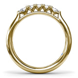 Pear and Round Diamond Wedding Band
