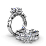 Oval Diamond Wedding Band