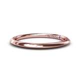 Knife-Edge Gold Wedding Band