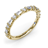 Tapered Baguette and Round Anniversary Band