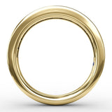 Single Row Emerald and Diamond Band