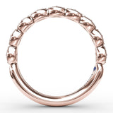 Scalloped Diamond Band with Milgrain