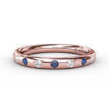 Sapphire Flush Setting Band