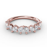 Pear Cluster Diamond Ring 