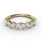 Pear Cluster Diamond Ring 