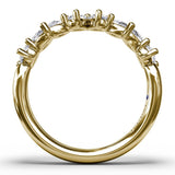 Pear Cluster Diamond Ring 