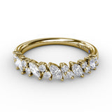 Floating Marquise and Round Diamond Ring 